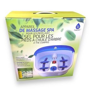 NIB Pursonic Electronic Heated Foot Spa Massager with Tea Tree Oil Salt Scrub